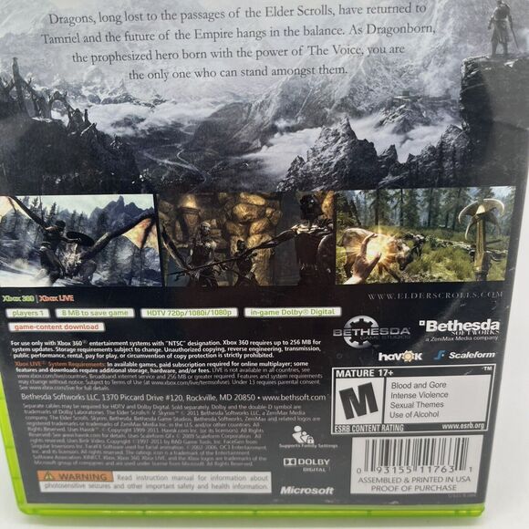 The Elder Scrolls V: Skyrim (Microsoft Xbox 360, 2011) Complete With Map Tested - Picture 8 of 8